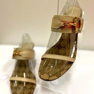 Gucci gg horse bit sandal